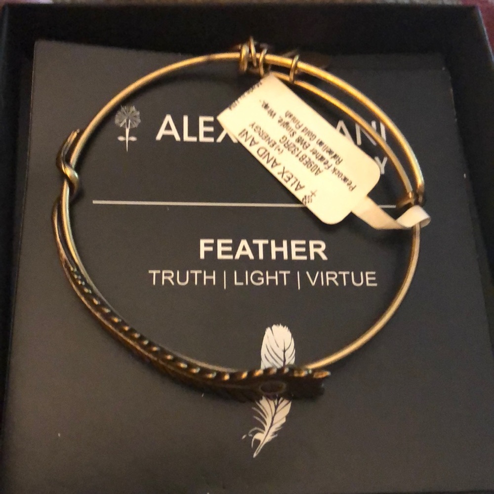 Alex and Ani truth light virtual feather bracelet